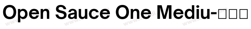 Open Sauce One Mediu字体转换